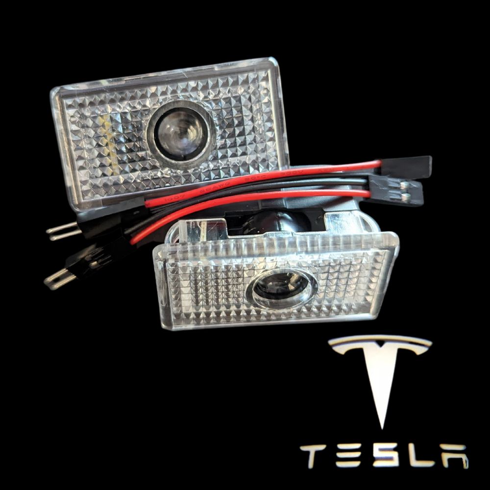 Lâmpadas de Cortesia com Logótipo Carro Automóvel Tesla