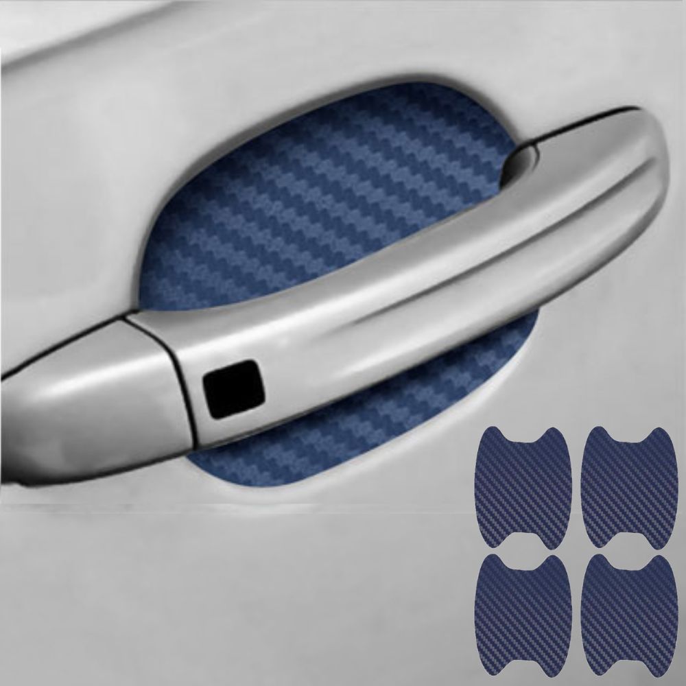 Proteção Autocolantes Anti-Riscos cor azul para puxadores porta carro automóvel