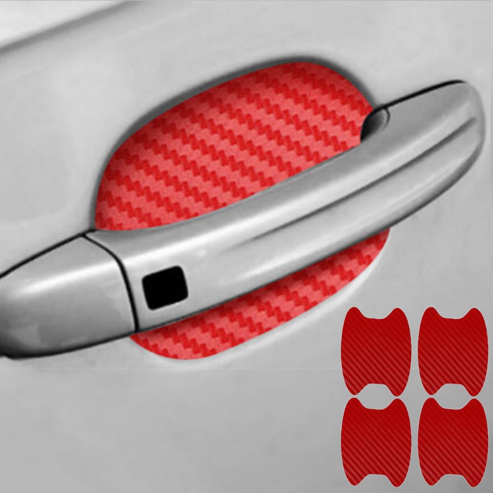 Proteção Autocolantes Anti-Riscos cor vermelho para puxadores porta carro automóvel