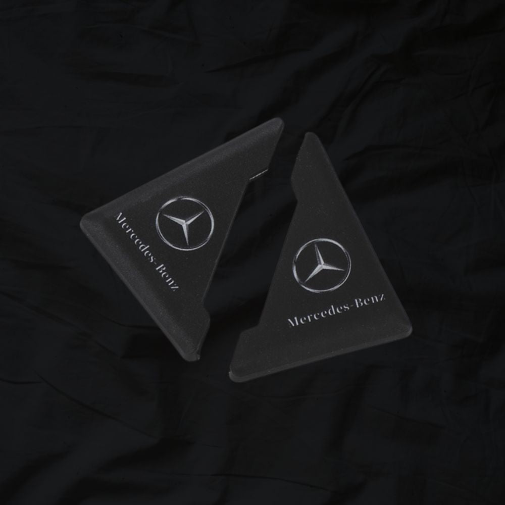 Proteção de canto da porta com Logótipo mercedes benz borracha preto autocolante