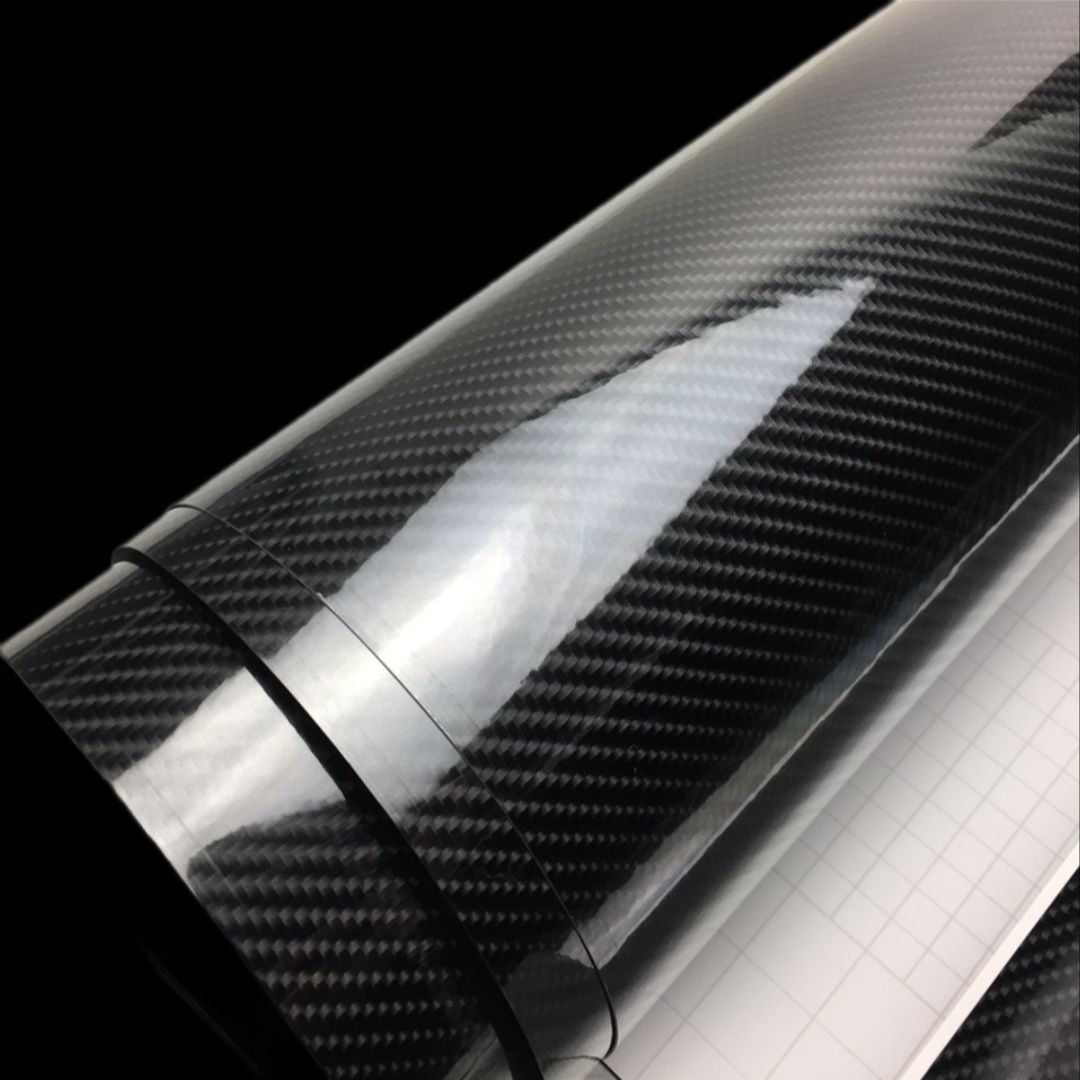 Rolo Fibra de Carbono 6D personalização de interior pormenor ao perto