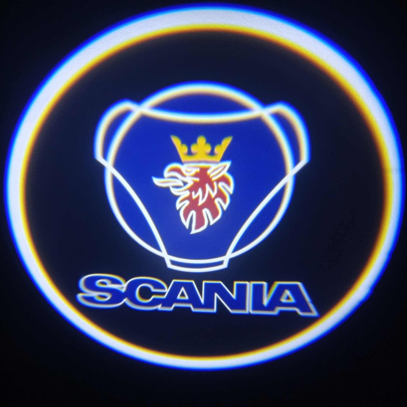 Luzes Cortesia com Logotipo marca Scania