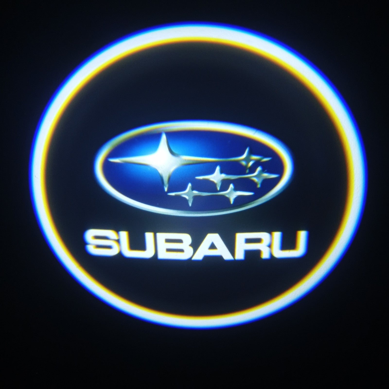 Luzes Cortesia com Logotipo marca Subaru