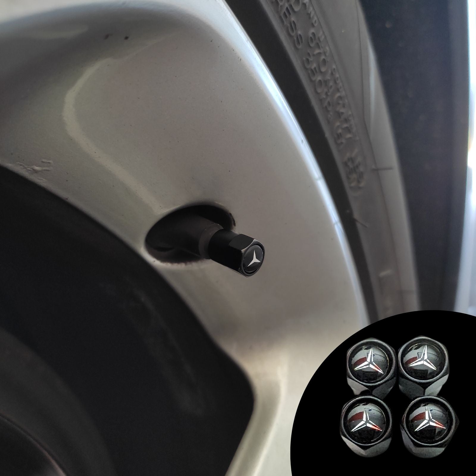 Tampa de válvula Mercedes Benz para rodas e pneus, para carro e automóvel