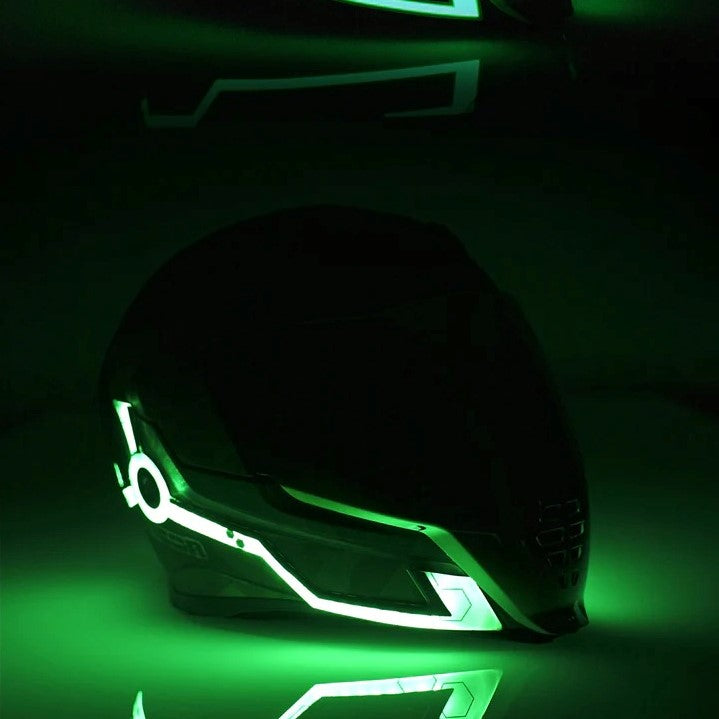 Tiras Capacete LED autocolante cor verde