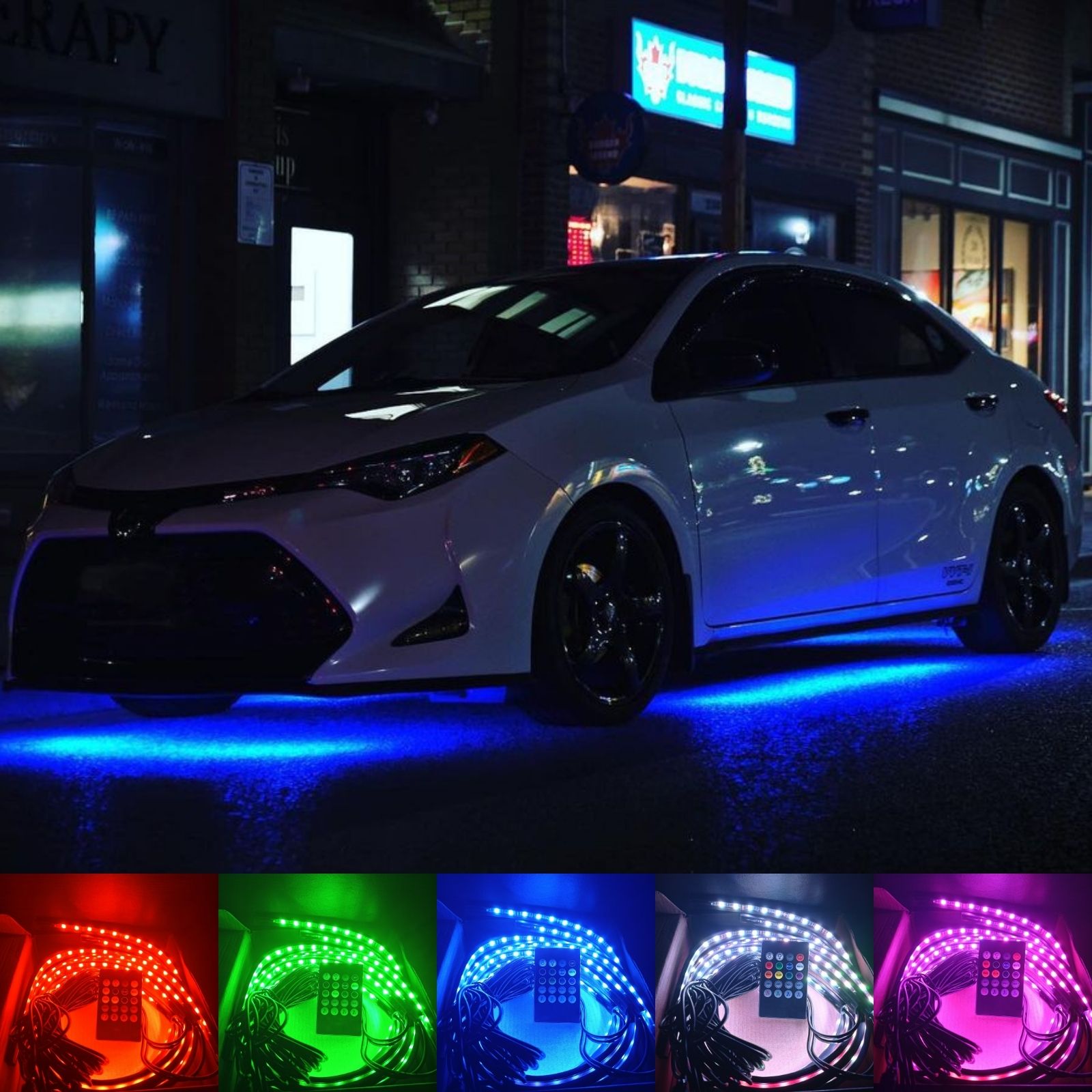 Led Auto Brazil UnderGlow LED para Carros | Multicolorido e Resistente | Controlo por ...