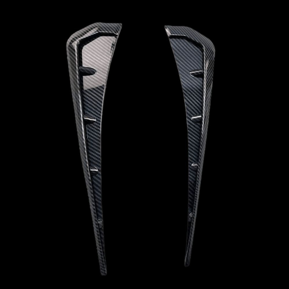 acessórios para carro de Ventilação em Asa lateral com efeito fibra de carbono em preto design moderno